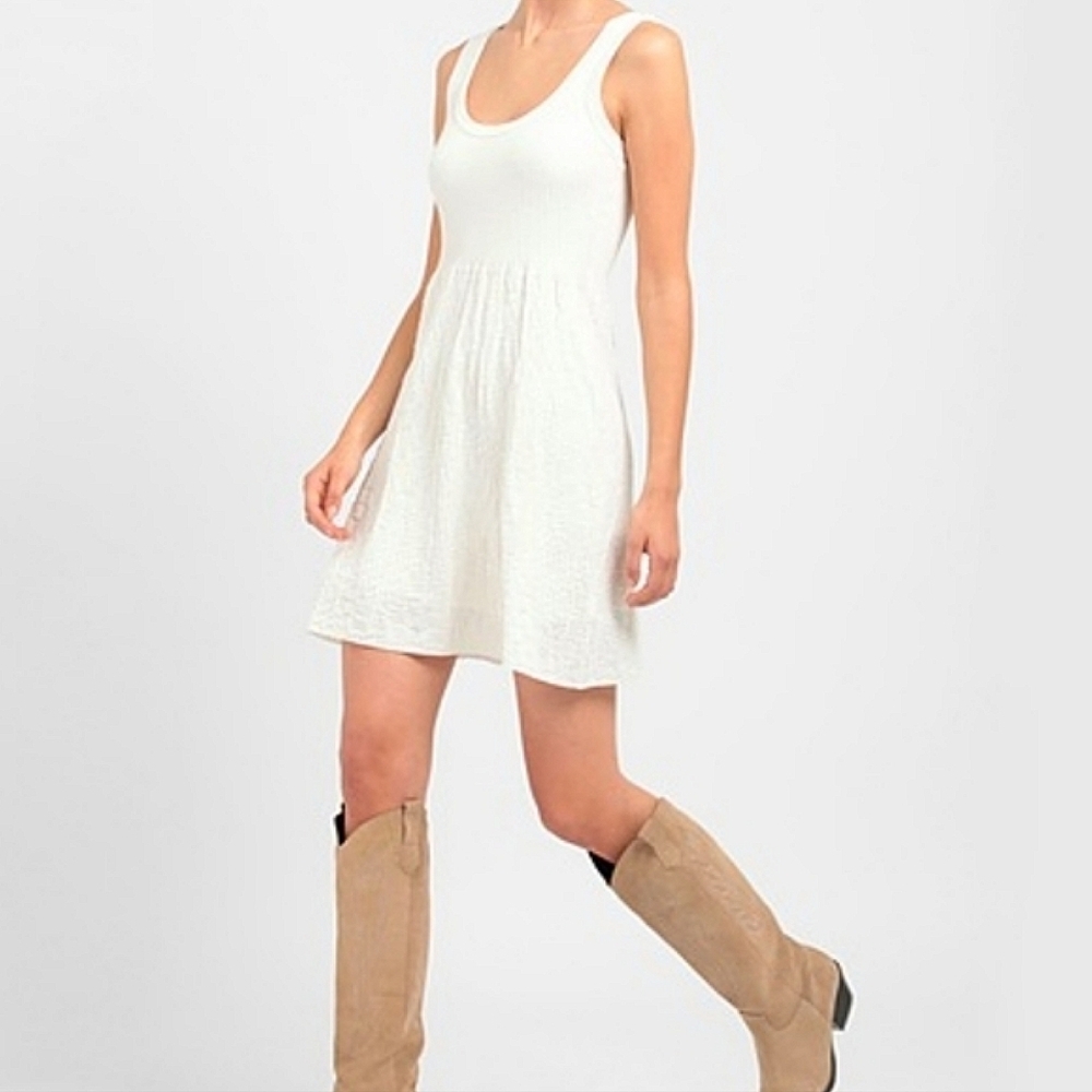M By MISSONI Stretchy Cream Knit Dress, Size 38EU ~ NWT